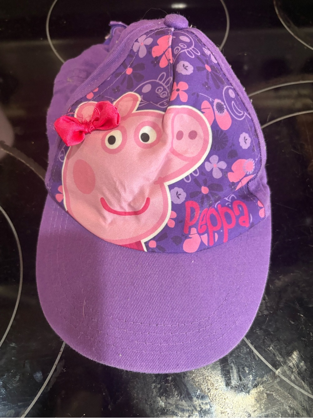 Peppa Pig Purple and Pink Kids Baseball Cap with Bow
